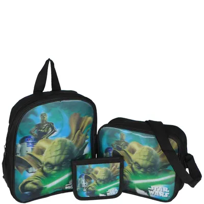 Obrázek produktu pro Disney set dětský batoh + taška přes rameno + taška na hrudník Star Wars černá