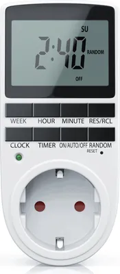 Produktbild von BEARWARE Zeitschaltuhr digital mit LCD-Display, 3680W, 10 konfigurierbare Programme, für Growbox, Grow Lampe, Growzelt