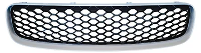 Kühlergrill Waben Gitter SCHWARZ GLANZ + Rahmen Silber für Audi TT 8N 1998-2006 – Produktansicht