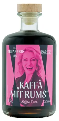 Produktbild von Die Gruaberin | Kaffä mit Rums | Kaffeelikör verfeinert mit Rum | Monika Gruber meets Lantenhammer Destillerie | 0,5 l. Flasche