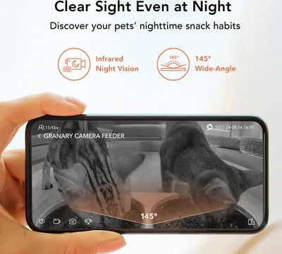 Obrázok produktu pre Petlibro Granary Smart Camera, Automatické kŕmidlo, Biela, Univerzálne, 5 L, AC, Batérie, 5 V