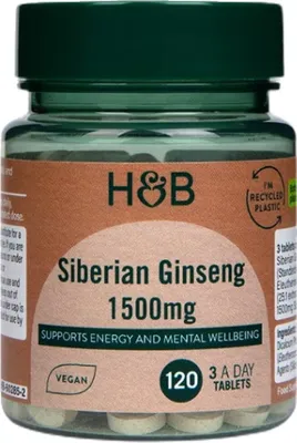 Obrázok produktu pre Holland And Barrett | Sibírsky ženšen 1500 mg