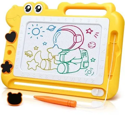Productafbeelding van Tekenbord Magnetisch - Dinosaurus - Educatief Speelgoed - Reismaat - Kinderspellen - Voor Kinderen 3-7 Jaar - Magnetisch Bord