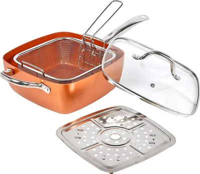 Produktbild von InnovaGoods Copper 5 in 1 Multifunktionspfannenset (4 Teile)