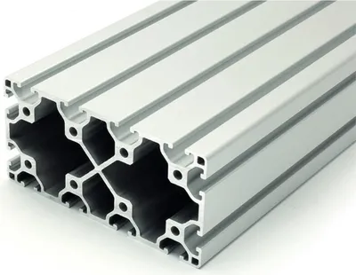 Produktbild von Länge 1430mm - Aluminiumprofil 60x120L I-Typ Nut 6 (leicht), silber eloxiert. Aluminium Profil 60x120 Alu Profile 60 x 120 Montage- Systemprofil