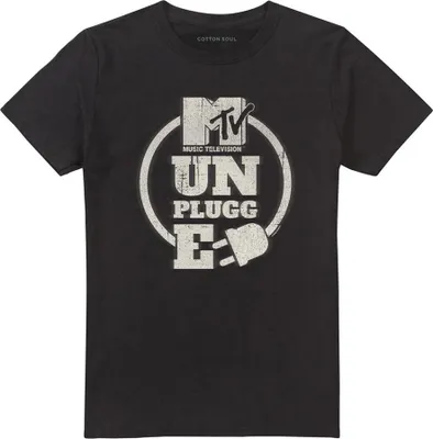 Produktbild von MTV - "Unplugged Plug" T-Shirt für Herren/Damen Uni TV28752 (S) (Schwarz)