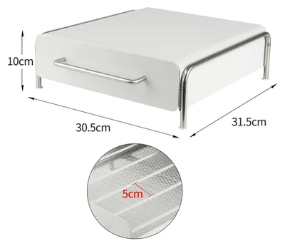Produktbild von Kaffeekapselhalter - Schublade für Arbeitsplatte - Für 36 Kapseln - 31 x 32 x 10 cm - Metall - Weiß