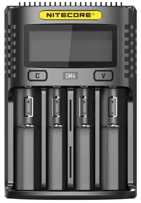 Produktbild von Nitecore UM4, Lithium-Eisen-Phosphat (LiFePO4), Lithium-Ion (Li-Ion), Nickel-Cadmium (NiCd), Nickel-Metallhydrid..., AA, AAA, AAAA, C, D