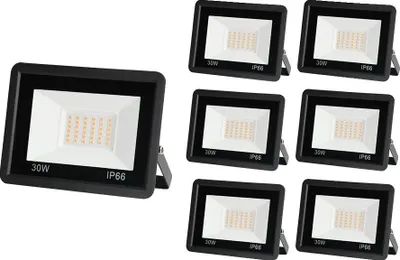 Image de Projecteur, étanche IP66, économe en énergie, lumière chaude 30WX6PCS