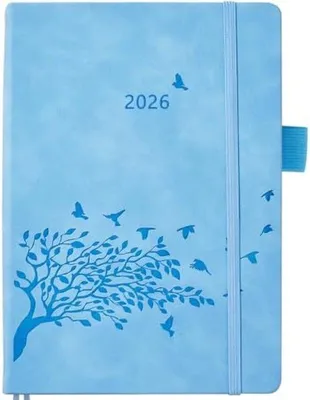 Zdjęcie produktu dla Dzienny planner A5 na rok 2026, jedna strona na dzień, przegląd miesięczny