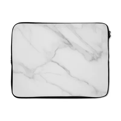 Produktbild von MuchoWow® Laptop Hülle 15 Zoll Marmor - Strukturiert - Weiß - Grau - Stein - Marmoroptik Laptoptasche - Laptoptasche - Sleeve - Rundum-Schutz