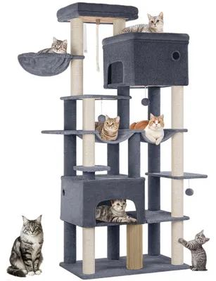 Produktbild von Kratzbaum – Katzenbaum – Katzenhaus – Katzenmöbel – Kratzmöbel – XXL, 200 cm hoch