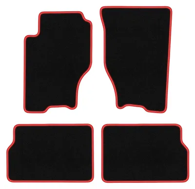 Immagine prodotto di Tappetini in moquette per Kia Sorento I 2003-2009 (SUV) – set 4 pezzi, nero/rosso, su misura – Wielganizator CARLUX