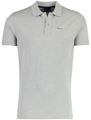 Produktbild von Poloshirt Gant v-hals grau pique