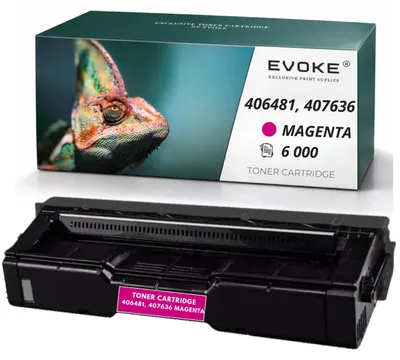 Produktbild von Evoke Toner-Kompatibilkartusche für den Ricoh-Drucker SPC310H M 406481, 407636, Magenta, 6.000 Seiten, kompatibel mit SP C231, C242, C310, C311, C342, KI-generiertes Bild