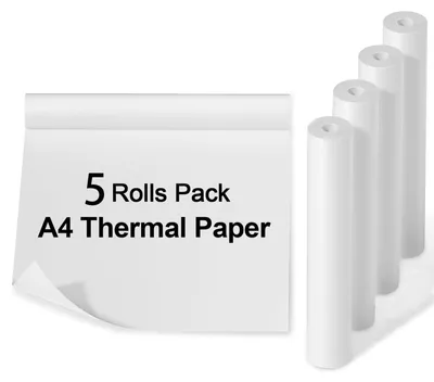 Produktbild von Thermopapier Thermopapierrolle Druckerpapier - 210 x 30 mm - 8,7 m - 5 Rollen - BPA-frei