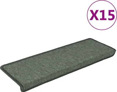 Zdjęcie produktu dla vidaXL Podkładki pod nogi 15 szt. 65x21x4 cm Ciemnozielony Prostokątny brzeg