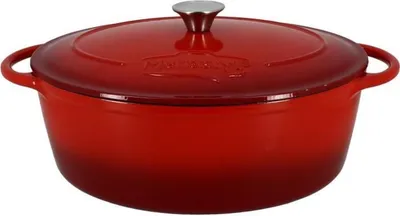Immagine prodotto di Casseruola - MENASTYL - 6020102 - Ovale - Ghisa smaltata - Rosso - 6,5 litri