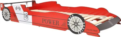 Image de vidaXL Lit voiture de course 90x200 cm rouge