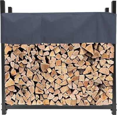 Immagine prodotto di Ripiano in legno XL, 115x25x115 cm, grigio, porta legna
