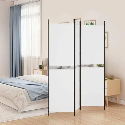 Produktbild von Möbel 3-tlg. Paravent Weiß 150x200 cm Stoff - Paravents &4622