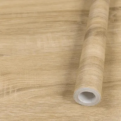 Obrázek produktu pro Samolepicí vinyl 60 x 500 cm s efektem dřeva | Voděodolné světelné tapety | Dekorativní samolepky na nábytek, skříně a stěny
