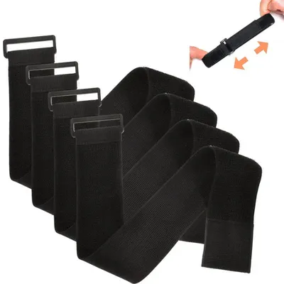Produktbild von Wiederverwendbare Kabelriemen - Elastisch - Selbstklebend - Klettverschluss - Nylon/Polyester - 25 mm - 10 Stück × 30 cm
