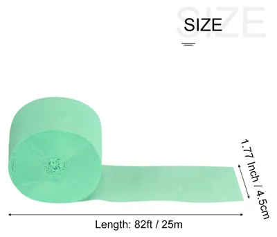 Produktbild von Paket von 5 Krepppapier Streamer Decoration 82ft Lange 1.77" Breite Mintgrš¹n