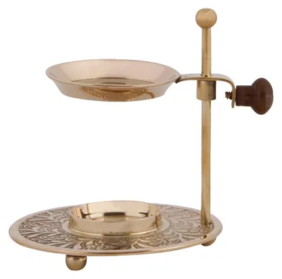 Weihrauchbrenner Tarut Gold, Messing, H 11,5 cm, Ø 10 cm
