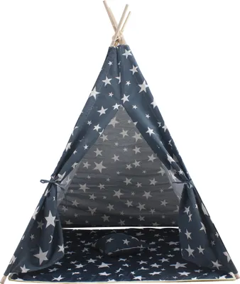Obrázok produktu pre Aga4Kids Detské Teepee Hviezdy Tmavomodrá
