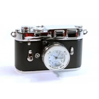 Produktbild von Tischuhr Fotoapperat Quarzuhr aus Metall Siva Clock