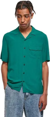 Produktbild von Urban Classics Viscose Camp Kurzarmhemd Grün M Mann Grün M