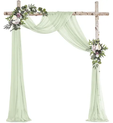 Tüll-Vorhang für Hochzeitsbogen, 75x600 cm, Chiffon, romantisch