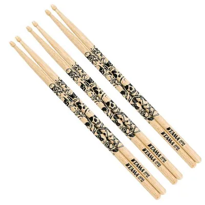 Image de Tama baguettes de batterie A-S tête de mort 3 paires