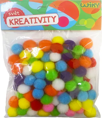 Produktbild von Pompons 15 mm, 100 Stück, Farbmix