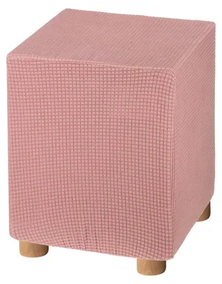 Chenille Voetkruk Slipcover, 33-45,7 cm, Rosa, Quadratisch