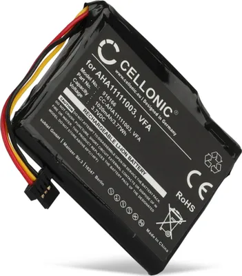 Image de CELLONIC 1x Batterie pour GPS / Navigation Compatible avec TomTom Start 60 M Europe Traffic, Start 60, Start 60 EU, AHA11111003 - (1020mAh, 3.7V)