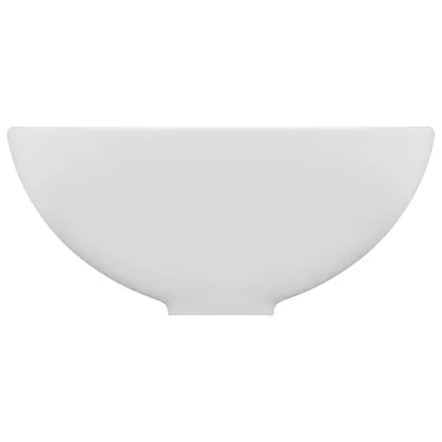 Obrázek produktu pro vidaXL umyvadlo kulaté matné bílé 32,5x14 cm Keramika