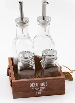 Produktbild von Menage Salz- & Pfefferstreuer Essig- & Ölflasche Landhausstil
