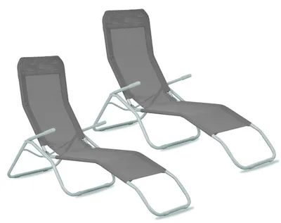 Produktbild von Aga 2x Gartenliege SIESTA MC372171G Grau