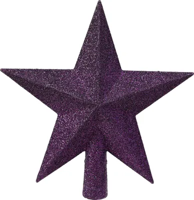 Produktbild von Christbaumspitze Stern mit Glitzer 19cm Kunststoff - Feige