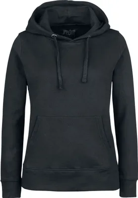 Produktbild von Black Premium by EMP Damen schwarzer Basic Hoodie aus nachhaltigem Stoff S