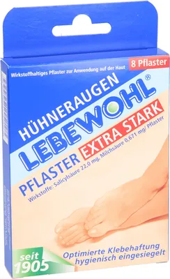 Produktbild von Lebewohl Hühneraugen Plaster extra stark eingesieg