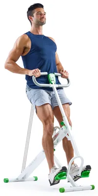Imagen del producto de Entrenador de sentadillas plegable para uso doméstico, con resistencia mediante banda elástica, pantalla LCD y capacidad de hasta 150 kg
