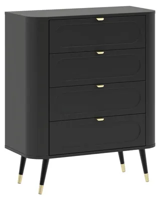 Produktbild von Schubladenkommode Blinx Sideboard Größe wählbar Schwarz Gold