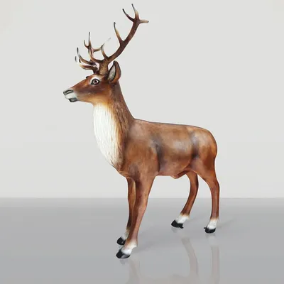 Zdjęcie produktu dla Casa Padrino XXL rzeźba dekoracyjna jeleń brązowy 185 x wys. 220 cm - figura do dekoracji ogrodu