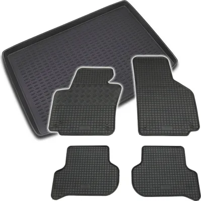 Produktbild von Gummi Kofferraumwanne + Fußmatten Set für VW Golf Plus, Bj. 12/2004-2012