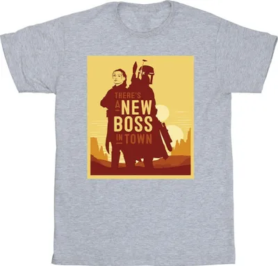 Produktbild von Star Wars - "The Book Of Boba Fett New Boss" T-Shirt für Herren BI44881 (M) (Grau)