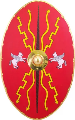 Produktbild von Zenturio Scutum mit Leinenüberzug - Römerschild
