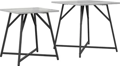 Productafbeelding van vidaXL Bijzettafelset, 2 stuks, grijs Sonoma en zwart